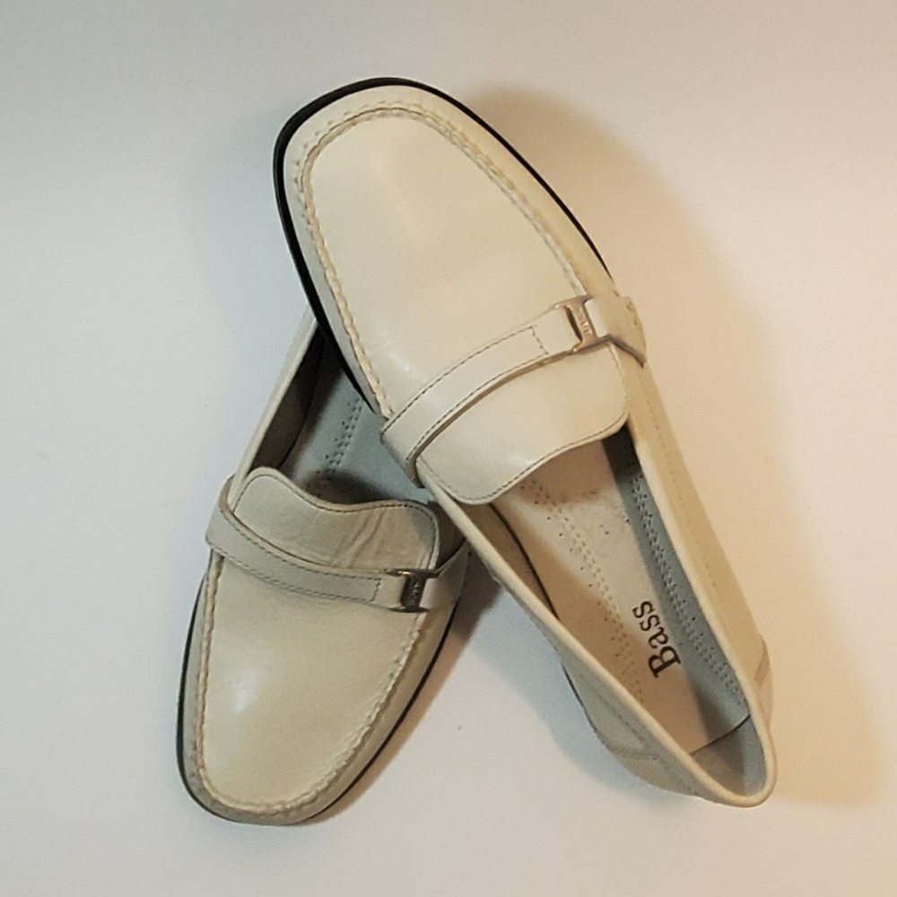 👠Cream Leather Bass Woodberry Loafers - Picture 6 of 7